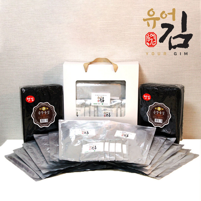 유어김 두번구운 곱창김 파래김 감태, 6.도시락용 감태김(1set - 6봉), 6개