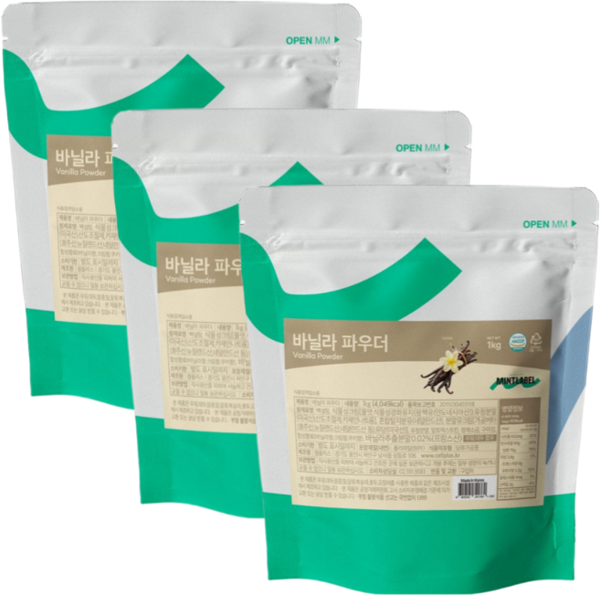 민트라벨 바닐라 파우더, 1kg, 1개입, 3개, 1kg