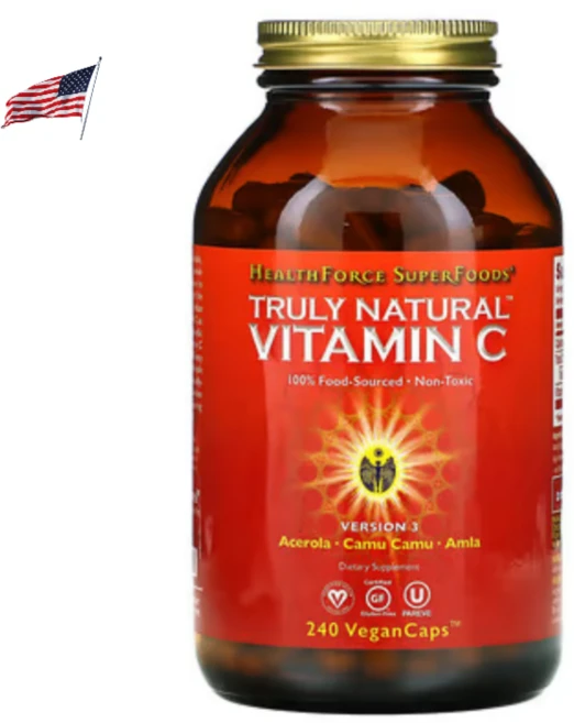 헬스포스 슈퍼푸드 트룰리 내추럴 비타민씨 비타민C 버전3 베지캡슐 240정 코셔 비건, 1개 - 쿠팡