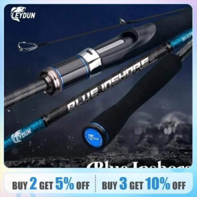 블루 인쇼어 낚싯대 해안 방파제 배스 로드 S782L S862ML S902ML 바닷물 라이트 빠른 2 섹션 스피닝 로드, 02 S862ML