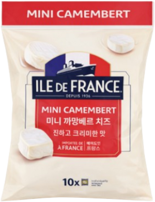 코스트코 일드 프랑스 미니 까망베르 치즈, 10개, 25g