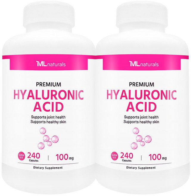 [미국빠른직구] 신제품 마이라이프 내추럴스 히알루론산 100 mg, 2개, 240정