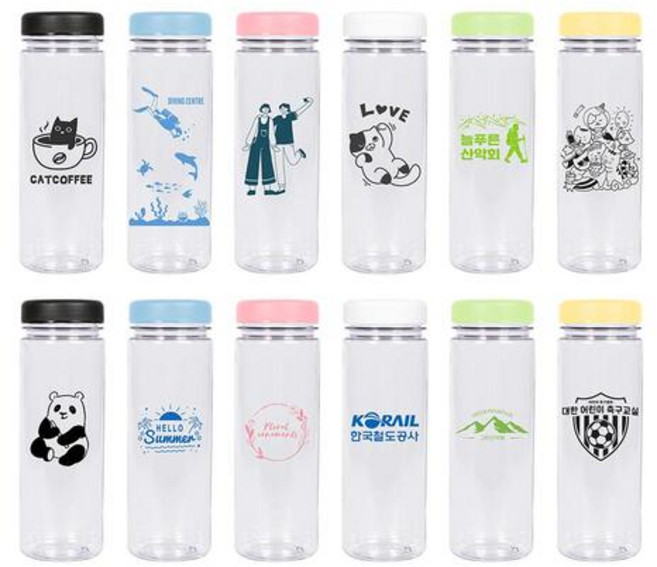 에코젠 디자인 보틀 500ml 기념품 선물 홍보 판촉물 커스텀 제작, 블랙, 1개