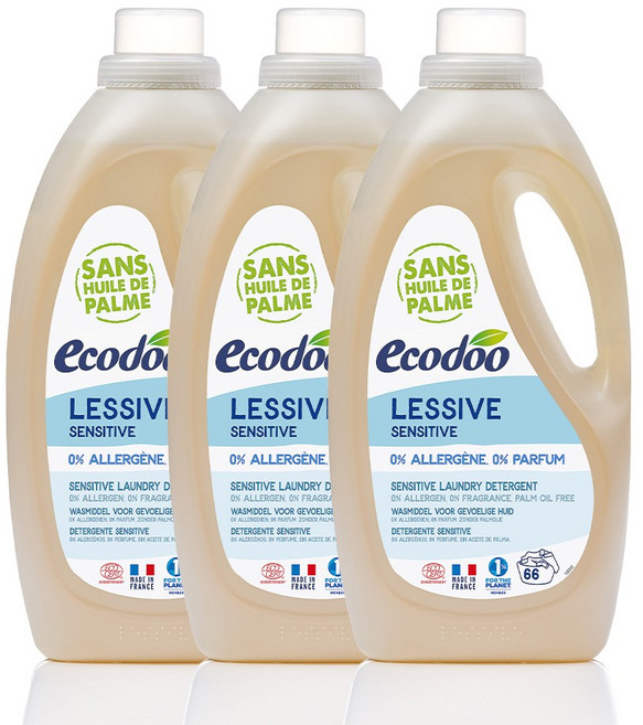 에코두 세탁세제 센서티브 무향, 3개, 2L