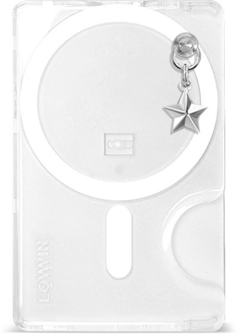 로윈 별펜던트 키링 투명 맥세이프 카드지갑 수납 2장가능 핸드메이드, 1개, 투명x별(+메탈링)