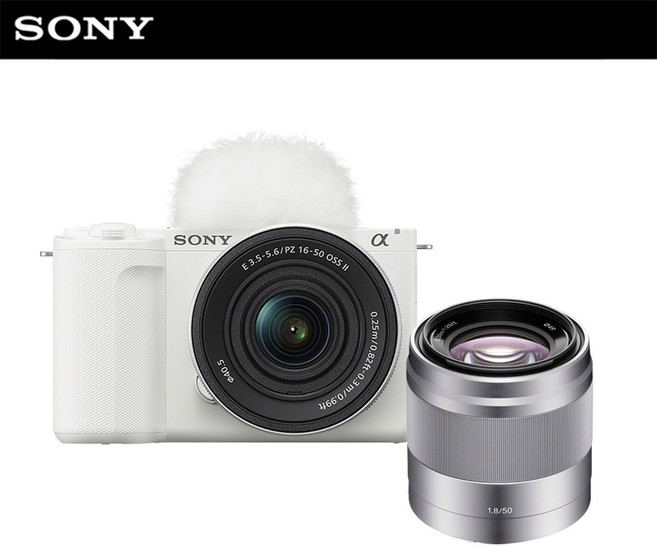 소니 공식대리점 카메라 ZV-E10M2K 화이트 (SELP16502 렌즈킷) + SEL50F18 단렌즈 패키지 브이로그 알파, 단품