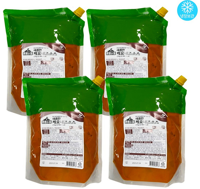 프레시웨이 새콤한 케요네즈소스 2kg x 4개 / 케요네즈드레싱 샐러드 소스, 1개, 8kg