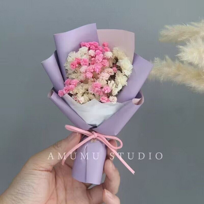 迷你口袋見面小花束 永生花 乾燥花 伴手禮盒, A14