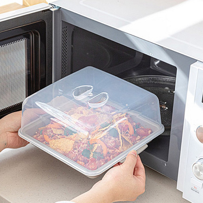 전자렌지용 사각푸드커버 2P, 2개, 투명