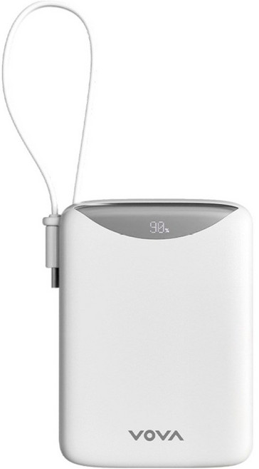 보바 고속충전 일체형 대용량 보조배터리 22.5W 20000mAh, VA-122, 화이트