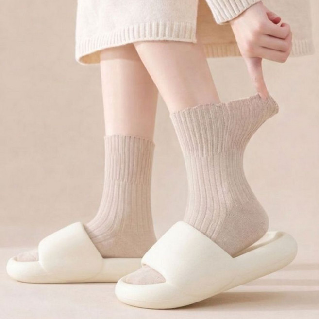 엠레이스 무압박 조임 없고 자국 없는 편안한 무밴드 임산부 당뇨 양말 4세트