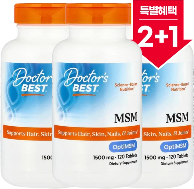 닥터스베스트 OptiMSM 함유 MSM 1500mg 120정, 3개 - 쿠팡