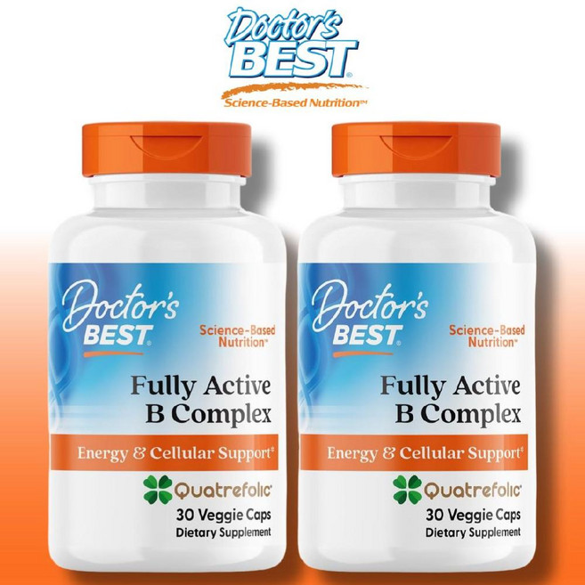 닥터스베스트 활성 비타민B 영양제 컴플렉스 fully active B complex 30베지캡슐 2개, 30 Veggie Caps