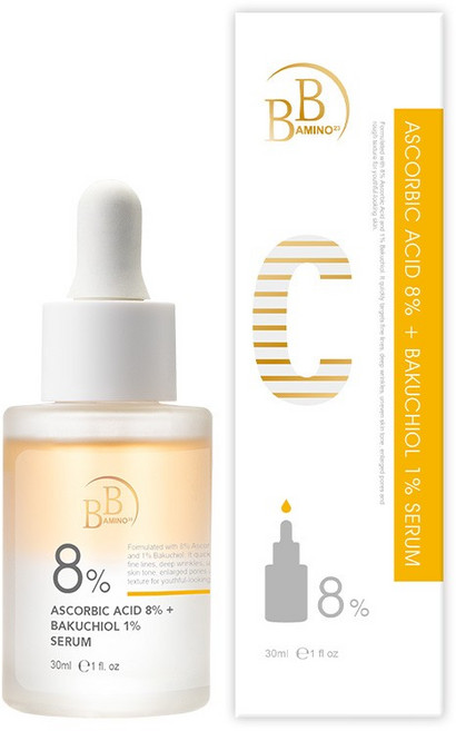 BB Amino 科研 精華 30ml, 4件, 8%維他命C+1%補骨脂酚AC煥亮