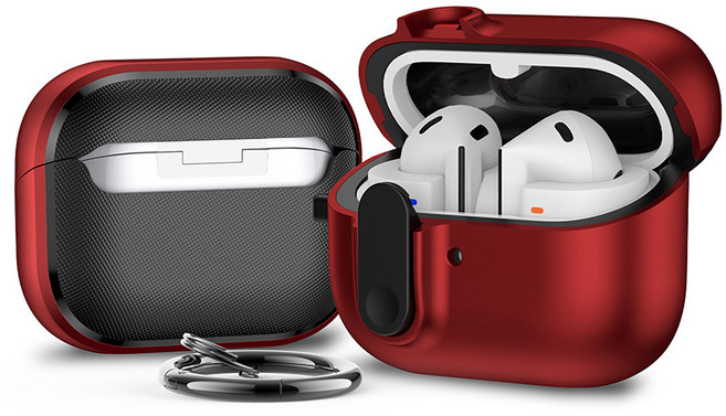 투에이비 프라임 락 분실 방지 케이스, 1개, 레드, 갤럭시 버즈3/버즈3 Pro/버즈3 FE