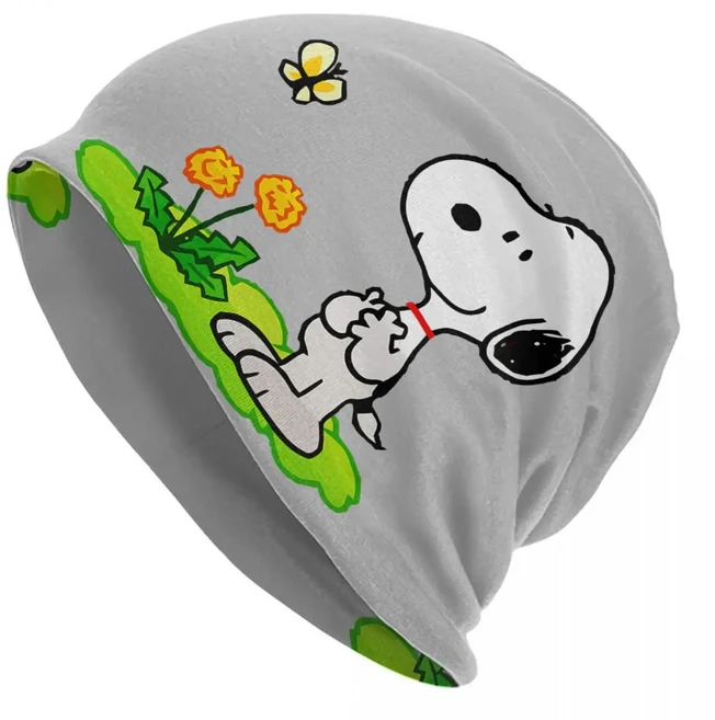 남성용 커스텀 피너츠 보넷 모자 스트리트 니트 따뜻한 S-스누피 겨울, 01 싱글 사이즈, 08 21