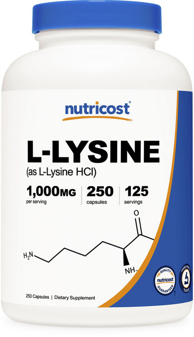 뉴트리코스트 L-리신 1000mg 캡슐, 250정, 1개