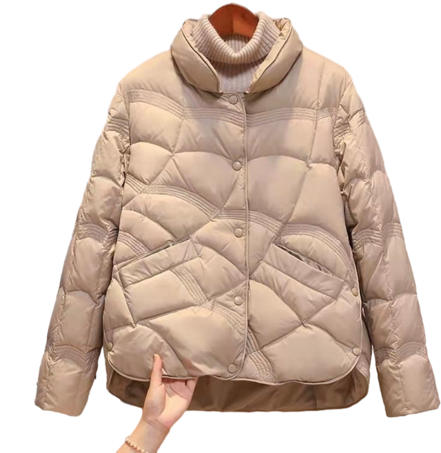 여성용 패딩 점퍼 숏 화이트 오리털 경량패딩 점퍼 자켓