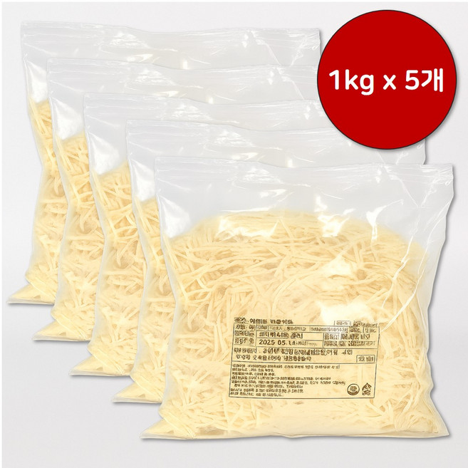 로젠치즈앤푸드 자연치즈, 5개, 1kg