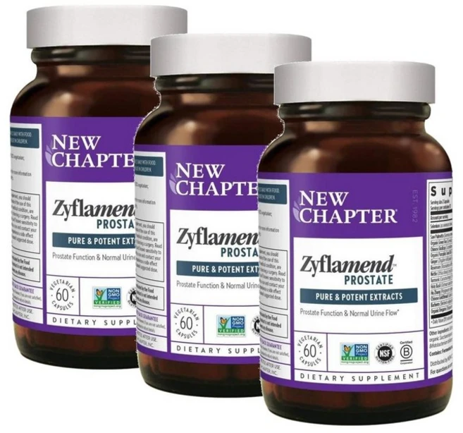 뉴챕터 자이플라멘드 프로스테이트 쏘팔메토 캡슐 New Chapter Zyflamend Prostate, 3개, 60정 - 쿠팡