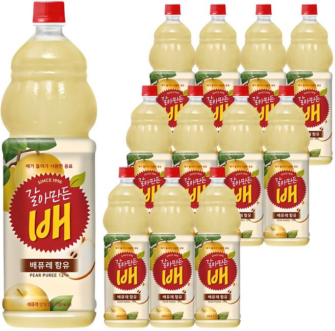 갈아만든배 음료, 1.5L, 12개