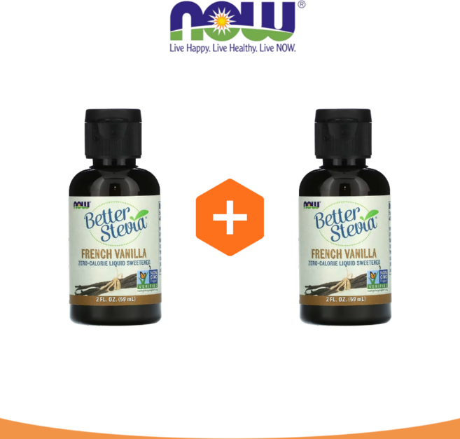 1+1 나우푸드 액상 스테비아 59ml 설탕 대체 감미료 제로칼로리 스태비아 프렌치바닐라