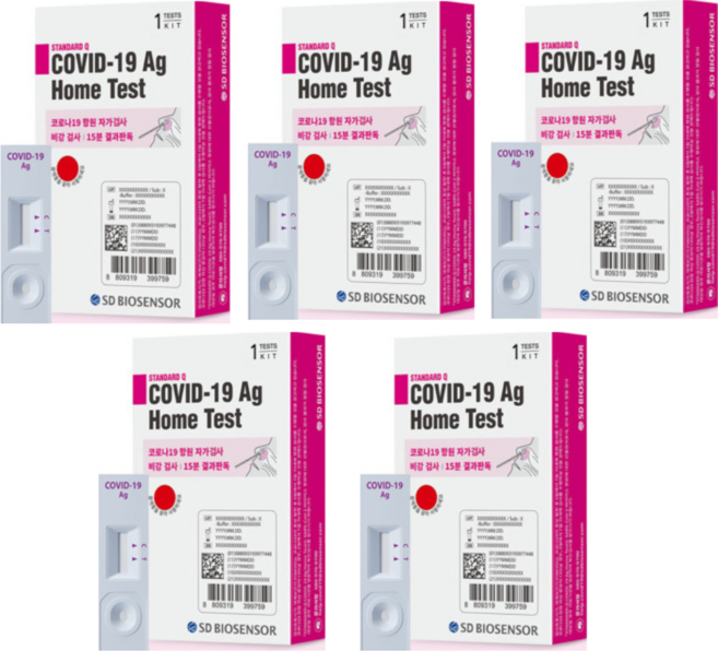 에스디바이오센서 STANDARD Q COVID 19 Ag Home Test, 2매입, 5세트