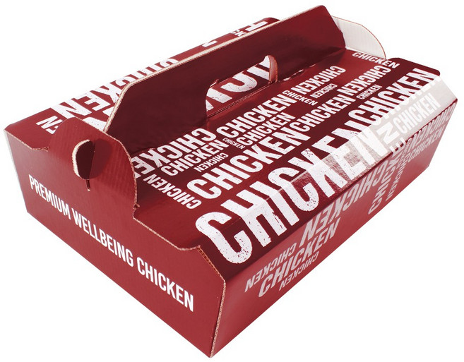 합지 손잡이형 한마리 치킨박스 다크레드, L8120054A 합지손잡한치킨레드50, 50개, 레드