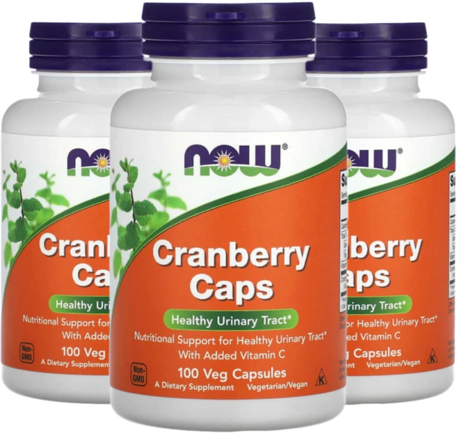 나우푸드 크랜베리 비타민C 100캡슐 x3팩, 100정, 3통 - 쿠팡