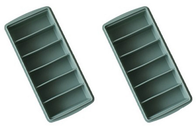 파스텔 국산 실리콘 아이스몰드 막대 6구 2p, 그린, 2개