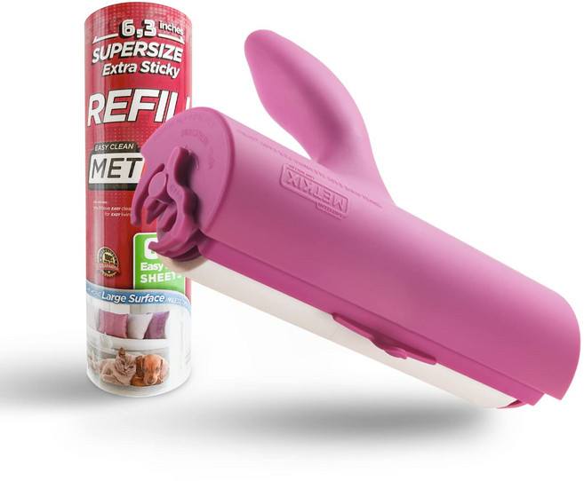 Metkix 특대 린트 롤러 리필 포함 - 6.3" 자이언트 린트 롤러 애완 동물 털용 가구 침대 바닥 및 기타, 1개