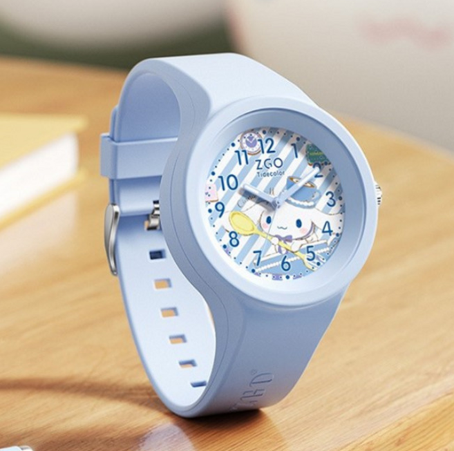 (정품)산리오 야광밴드 시계 9종 케이스포함 시계선물 학생시계 여성시계 야광시침 생활방수