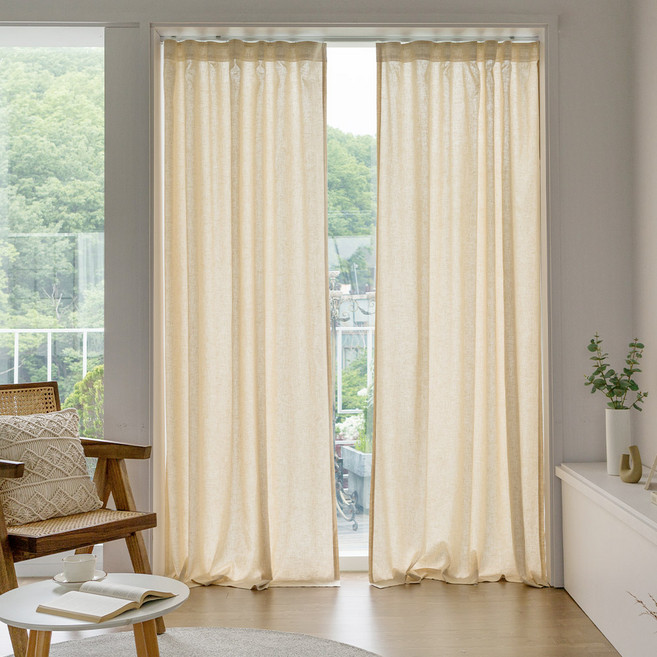 까르데코 내츄럴 린넨커튼 2장