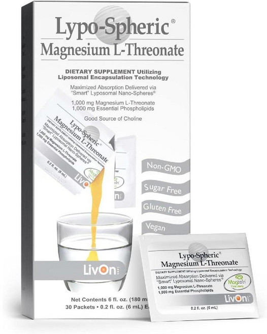 Lypo Spheric Magnesium L Threonate 리포 조말 마그네슘 L 트레오네이트 1 000mg 30포, 1개