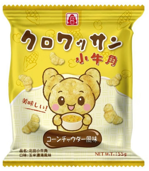 北田 小牛角 玉米濃湯風味餅乾, 1個, 55g