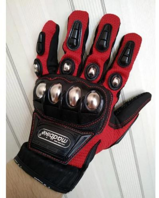 전술 장갑 강철 안전 야외 사이클링 황동 너클 파워 스포츠 레이싱 셀카사이클 자기 방어, M, 1개