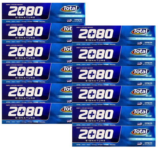 2080 시그니처 토탈블루 치약 125g, 12개