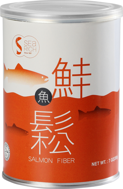 SeaRich 海裕屋 鮭魚鬆 - 鬆軟綿密 營養豐富 罐裝方便保存, 1個, 200g (7 oz)