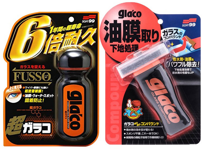 소프트99 글라코 유막제거제 100ml G-47 + 울트라 글라코 장기지속형 유리발수 코팅제 70ml G-19, 1세트