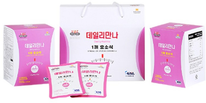 지에스엘 데일리만나 한끼 효소식 25g X 15포 2박스, 4박스