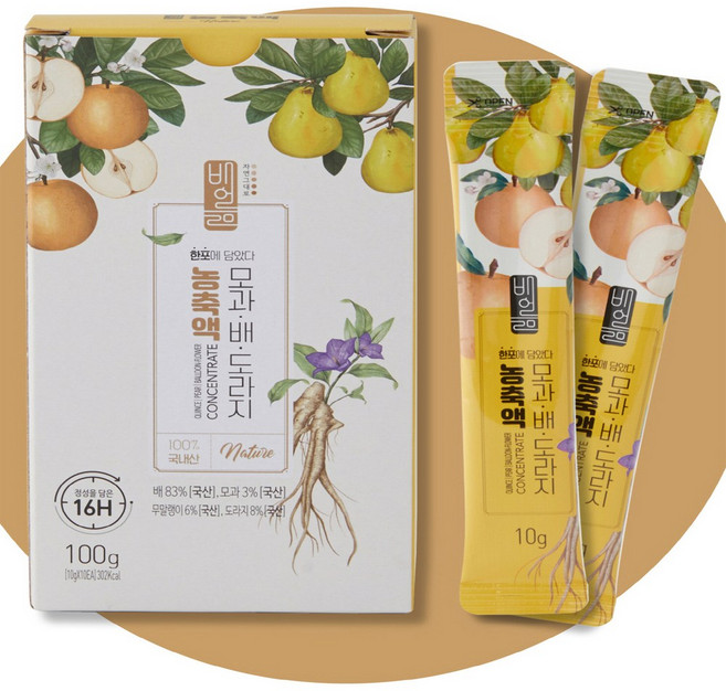 안성엄마손 모과 배도라지 농축액(스틱) 10gx10봉