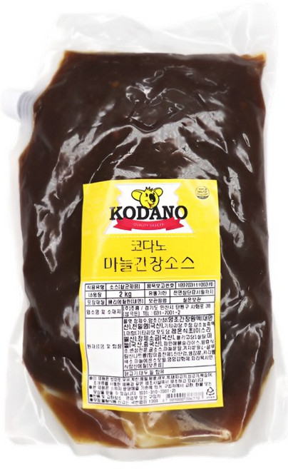 코다노 마늘간장소스 2KG BOX, 10개