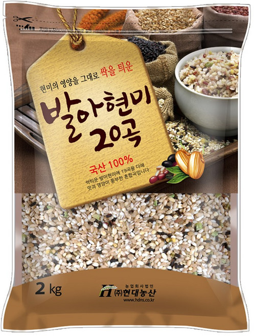 현대농산 발아현미20곡, 2kg, 1개