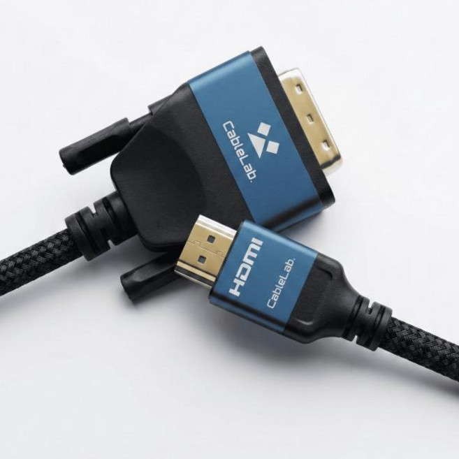 (케이블연구소) HDMI 2.0 to DVI-D 듀얼 변환케이블 블루메탈 LAB-HD20DVID-1.2M (1.2m), 1.2m, 1개