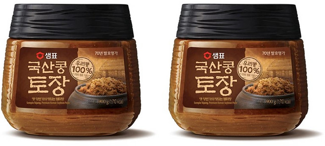 샘표 국산콩 토장, 900g, 2개
