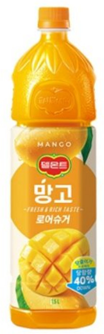 롯데칠성음료 델몬트 망고 로어슈거 1.5L x 6개
