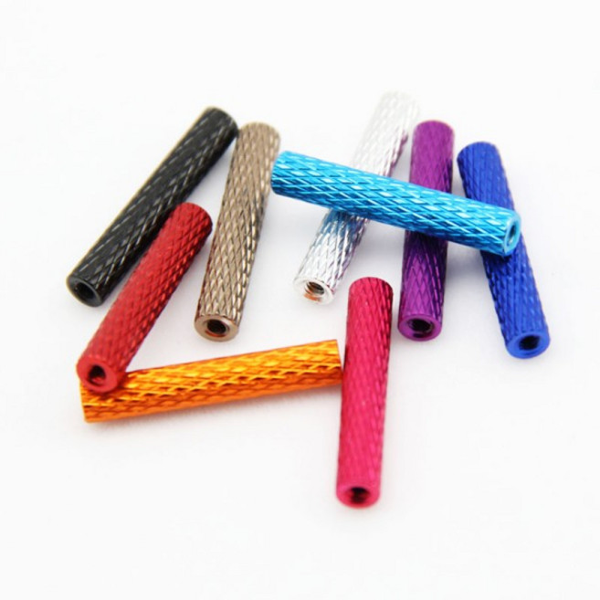 10PCS M2 15/16/20/22/23/25/27/30mm 알루미늄 스탠드 오프 스페이서 RC FPV Multicopter 용 널링 라운드, 05 10pcs M2 x 22 Blue