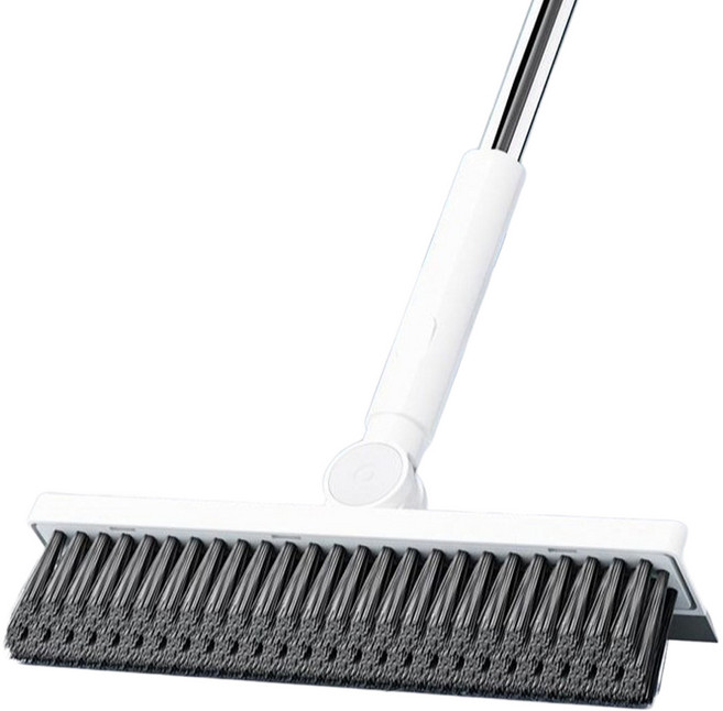 웨일릿 2in1 V자형 롱 스탠드 화장실 욕실 바닥 청소솔, 1개, 퓨어화이트