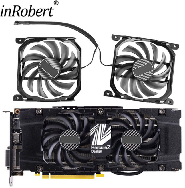 CF-12915S P104-100 GPU 카드 쿨러 선풍기 INNO3D GeForce GTX 1070 1080 Ti Twin X2 그래픽 카드 선풍기 1070Ti 1080Ti 세트, [01] 옵션1