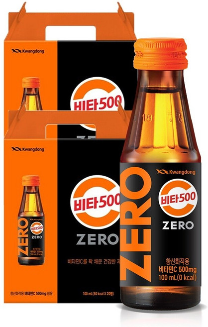 광동 [T] 비타500 제로 (선물용 박스 동봉), 100ml, 40개